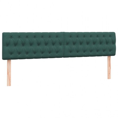 Kontinentalseng med madras 180x210 cm fløjl mørkegrøn