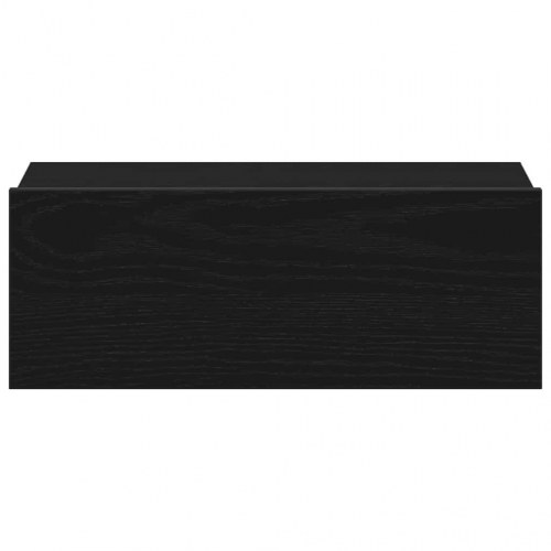 Svævende natborde 2 stk. - sort eg 40×32×15 cm i konstrueret træ