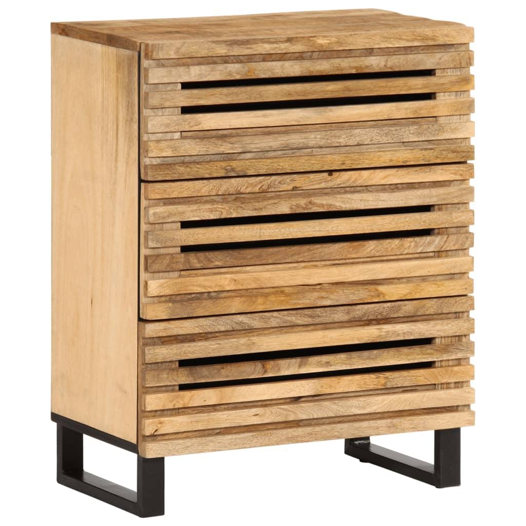 Skænk 60x34x75 cm massivt ru mangotræ