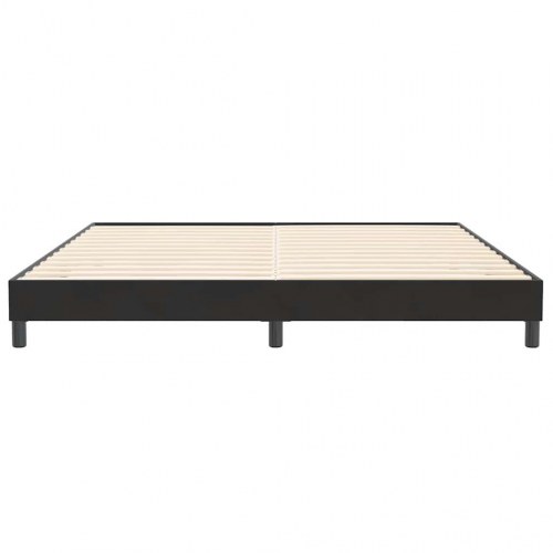 Sengeramme i fløjl - 200 × 220 cm, sort