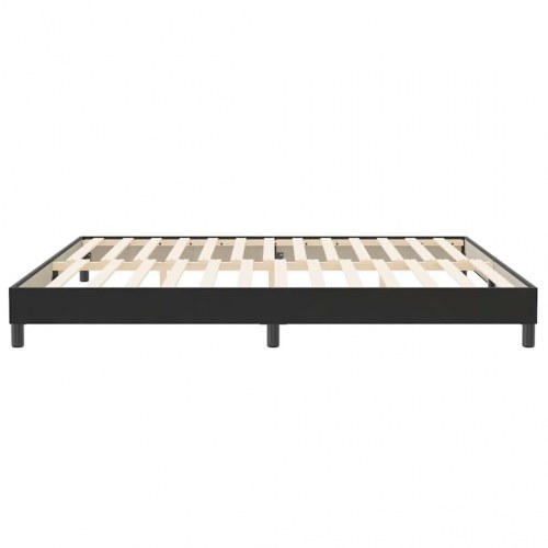 Sengeramme i fløjl - 200 × 220 cm, sort