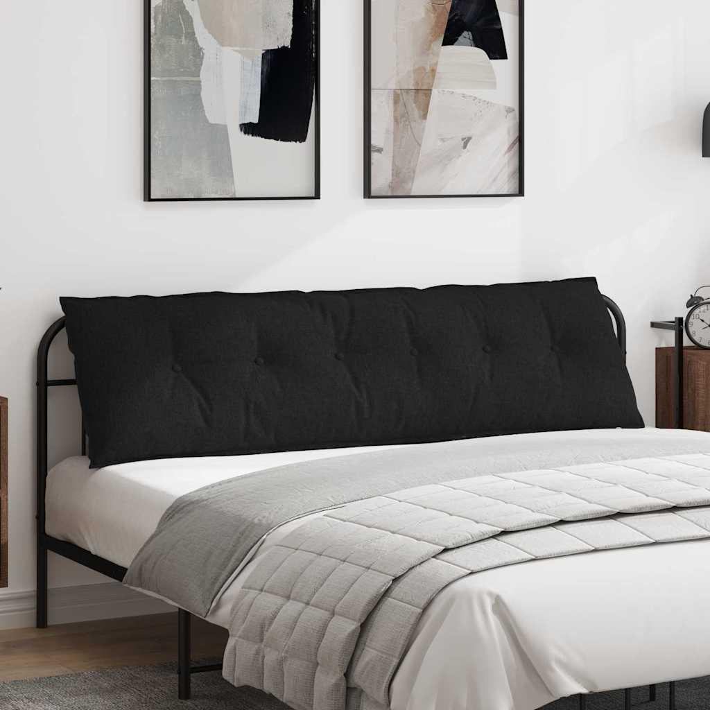 Rygpude Sort 180 x 19 x 50 cm Stof