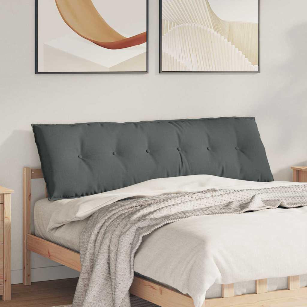 Rygpude Mørkegrå 160 x 19 x 50 cm Stof