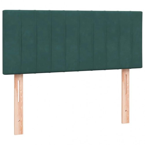 Kontinentalseng 120x220 cm fløjl mørkegrøn