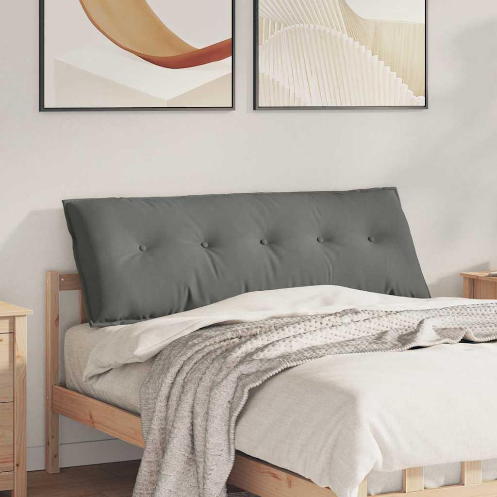 Rygpude Mørkegrå 140 x 50 cm Mikrofiberstof