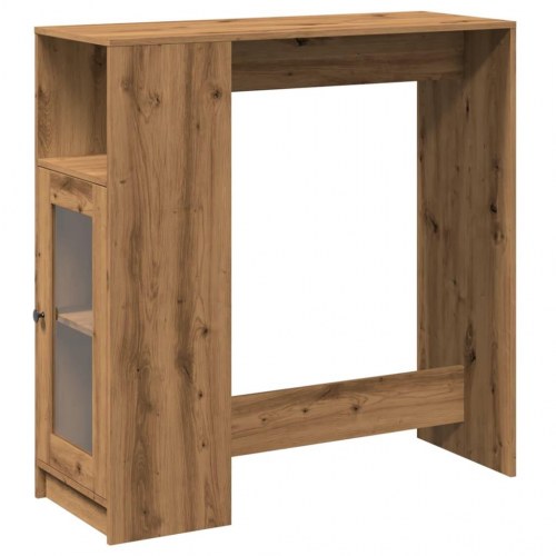 Barbord med opbevaring 101 x 40 x 103,5 cm - egetræslook
