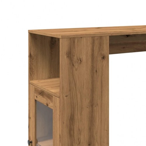 Barbord med opbevaring 101 x 40 x 103,5 cm - egetræslook