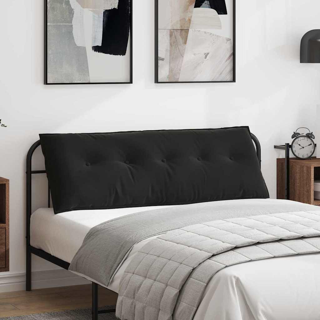 Rygpude Sort 140 x 50 cm Velourstof