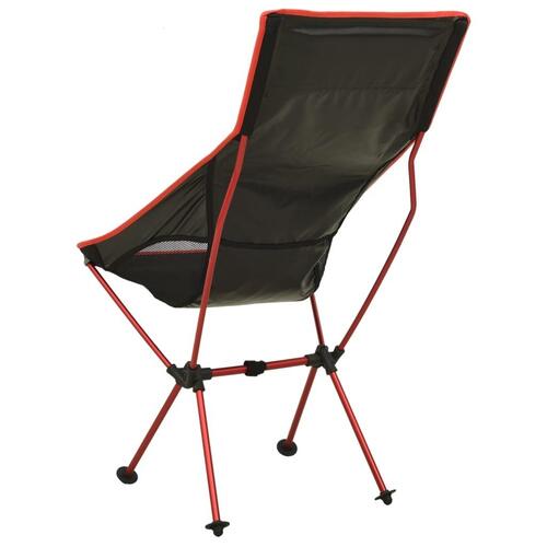 Foldbar campingstol PVC og aluminium sort