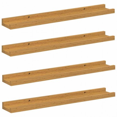 Væghylder 4 stk - beige 60 × 9 × 3 cm i konstrueret træ