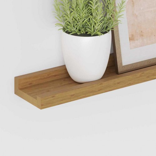 Væghylder 4 stk - beige 60 × 9 × 3 cm i konstrueret træ