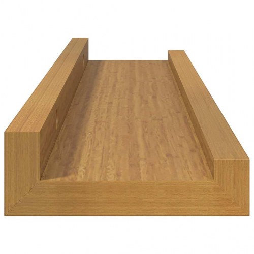 Væghylder 4-pak i beige - 40 × 9 × 3 cm, konstrueret træ