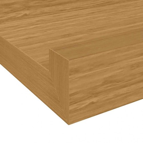 Væghylder 4-pak i beige - 40 × 9 × 3 cm, konstrueret træ