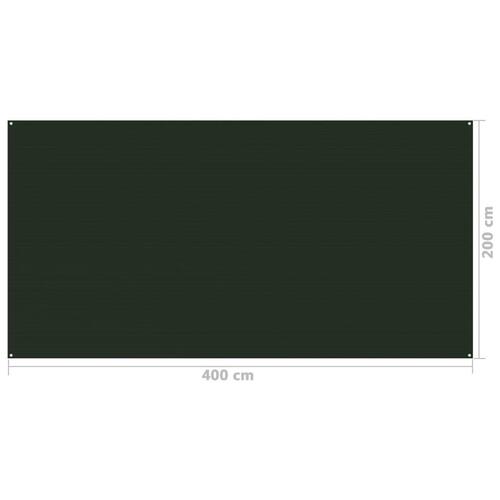 Telttæppe 200x400 cm mørkegrøn