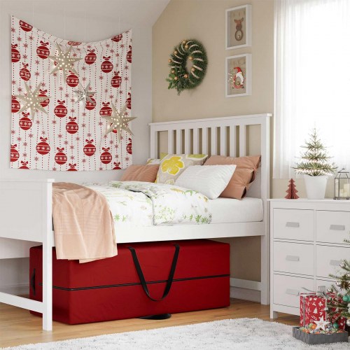 Juletræsopbevaringspose til træ op til 270 cm, vandafvisende 600D oxford, rødt