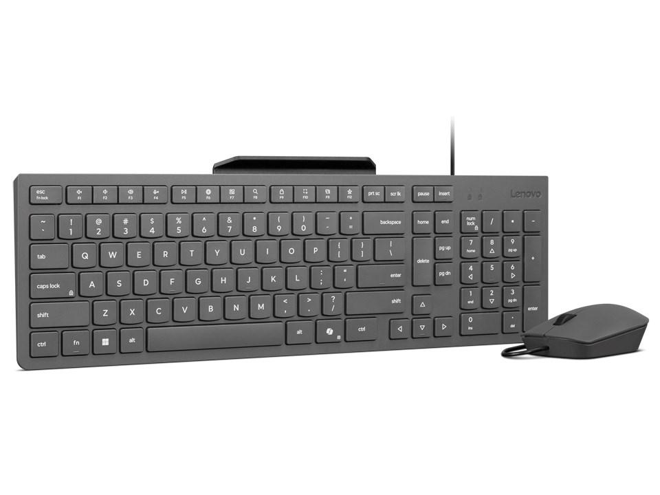 Tastatur og mus med kabel Lenovo 310 USB-A, fuld størrelse, sort billede
