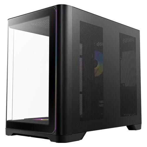 PC kabinet Antec Midi Tower - sort, hærdet glas billede