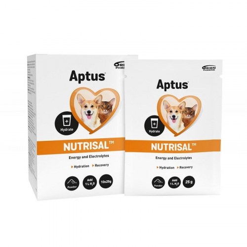 Kosttilskud til hydrering - Aptus Nutrisal til hunde og katte, 10×25 g