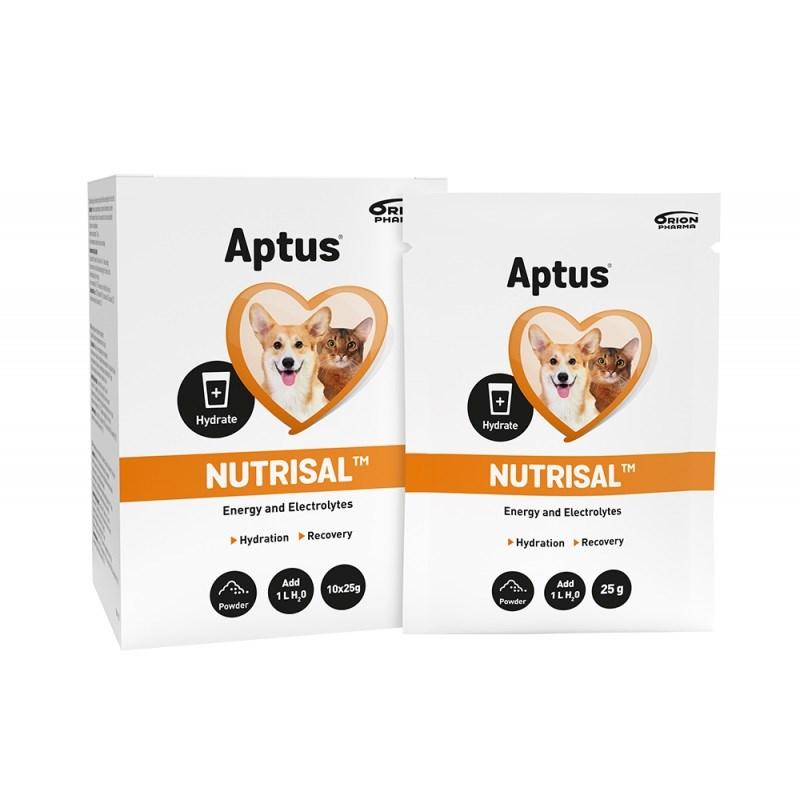 Kosttilskud til hydrering - Aptus Nutrisal til hunde og katte, 10×25 g