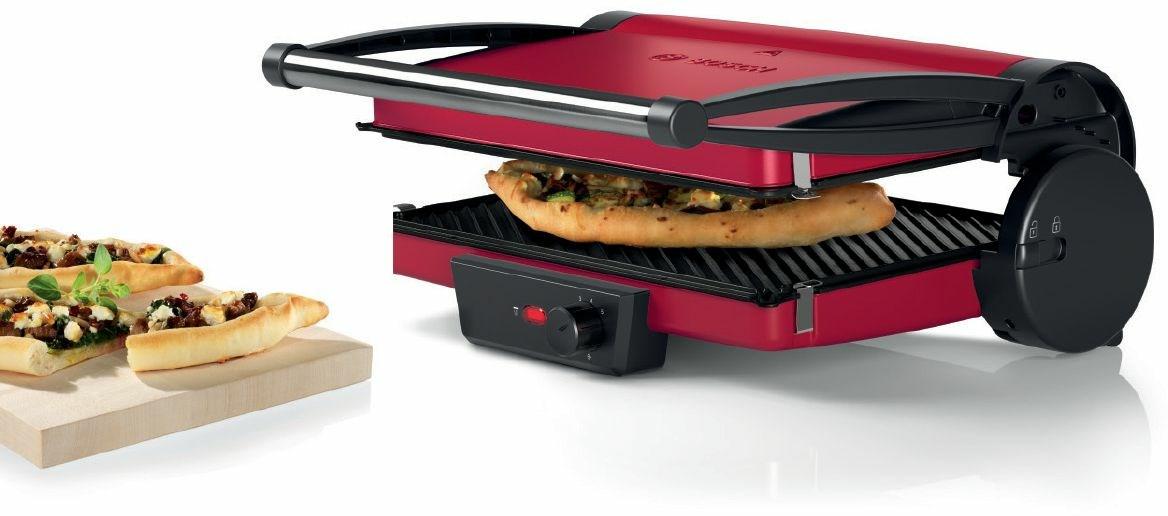 Elgrill kontaktgrill - Bosch TCG4104, rød, 2.000 W billede