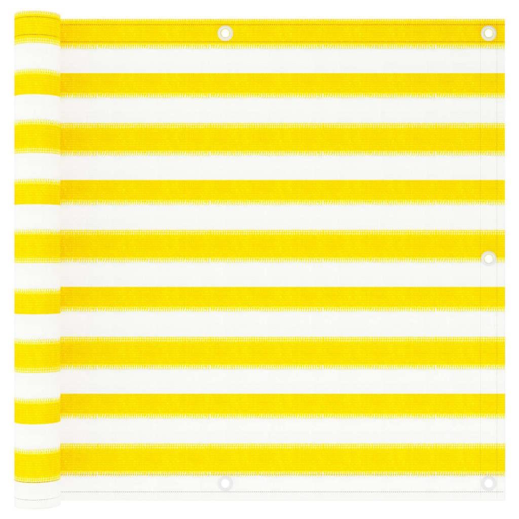 Altanafskærmning 90x300 cm HDPE gul og hvid