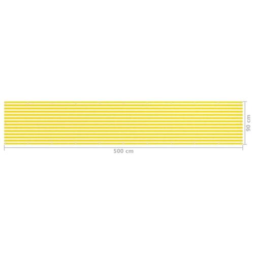 Altanafskærmning 90x500 cm HDPE gul og hvid