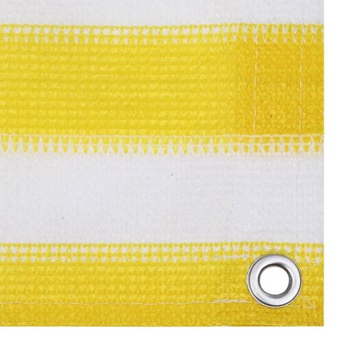 Altanafskærmning 120x500 cm HDPE gul og hvid