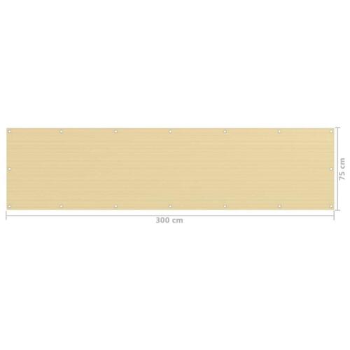 Altanafskærmning 75x300 cm HDPE beige