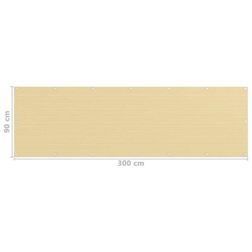 Altanafskærmning 90x300 cm HDPE beige