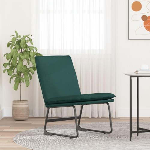 Loungestol i stof - 52×75×76 cm, mørkegrøn