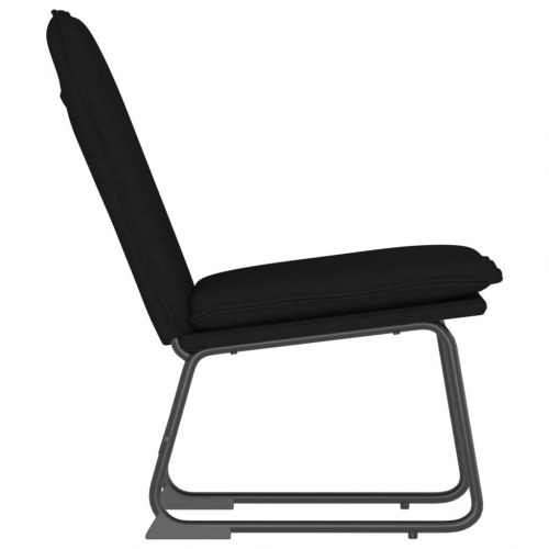 Loungestol i stof - sort, 52 × 75 × 76 cm