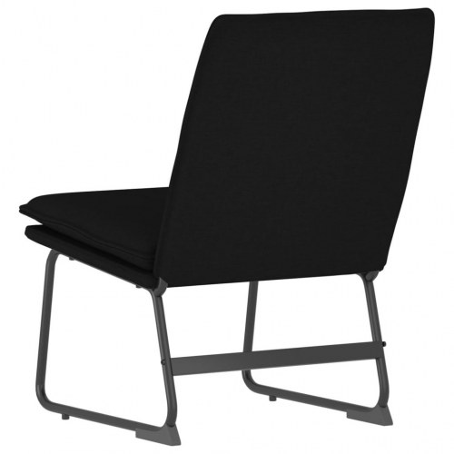 Loungestol i stof - sort, 52 × 75 × 76 cm