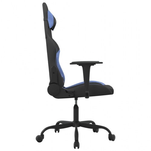 Gamingstol stof sort og blå