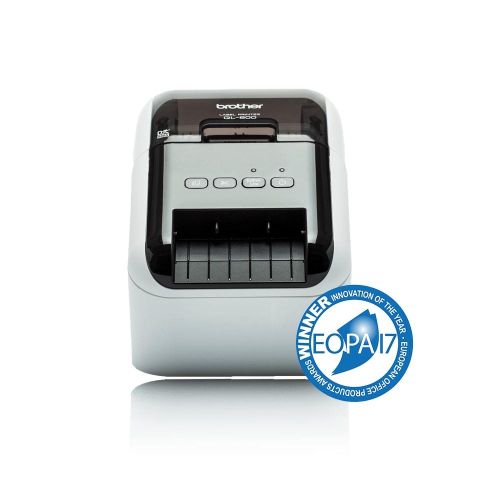 Labelprinter Brother QL-800  direkte termisk, farve, 300 × 600 DPI, 148 mm/sek, kablet (DK)