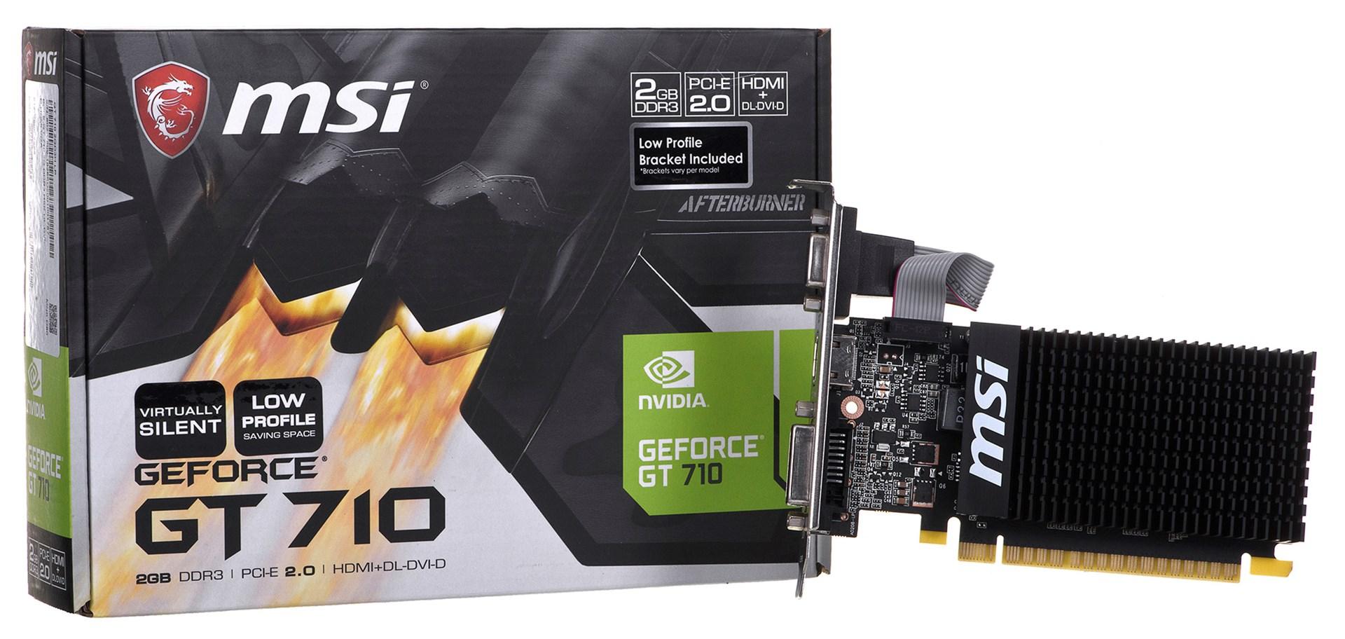 Grafikkort MSI GeForce GT 710 2 GB GDDR3 (low profile) billede