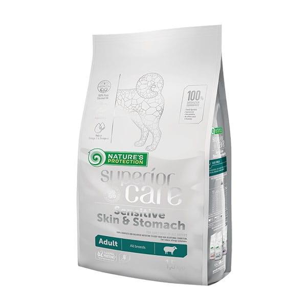 Hundefoder tørfoder NATURE'S PROTECTION Superior Care Skin & Stomach Adult Lam 1,5 kg