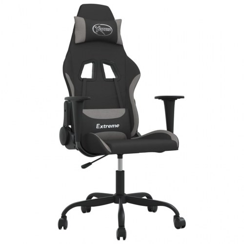Gamingstol med massagefunktion sort og lysegrå