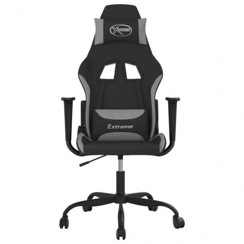 Gamingstol med massagefunktion sort og lysegrå