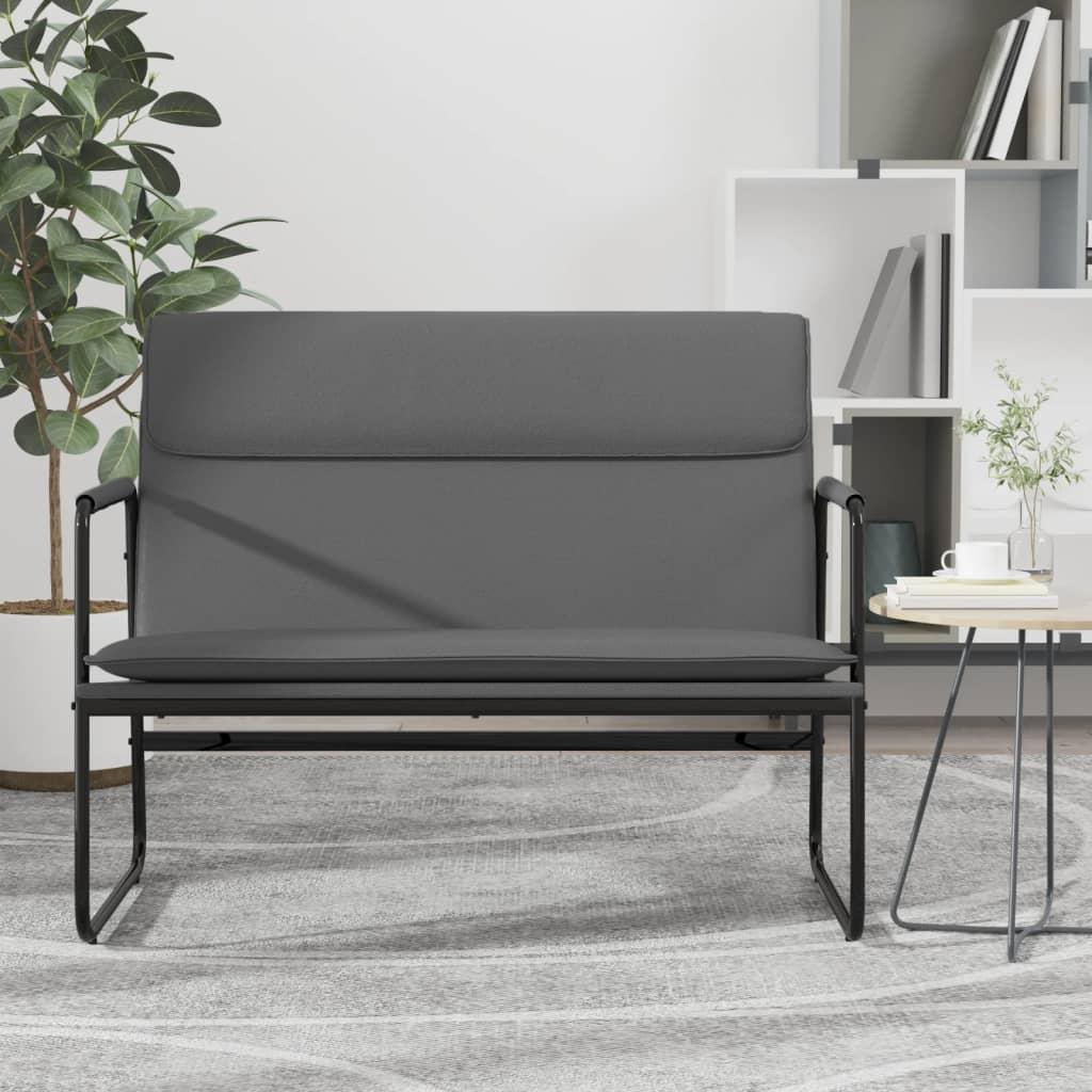 bænk 100x64x80 cm kunstlæder grå