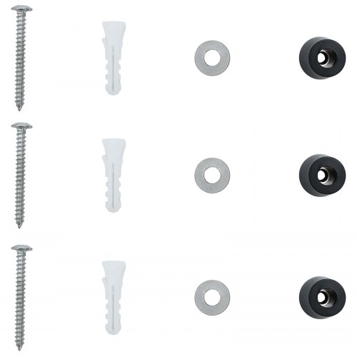 Væghængt Postkasse med dør Sort 29 x 13 x 41 cm Gustt aluminium