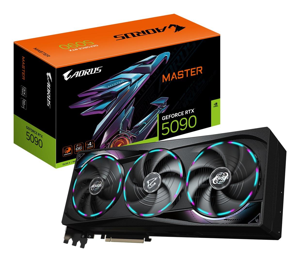 Grafikkort Gigabyte AORUS GeForce RTX 5090 MASTER 32GB GDDR7 billede