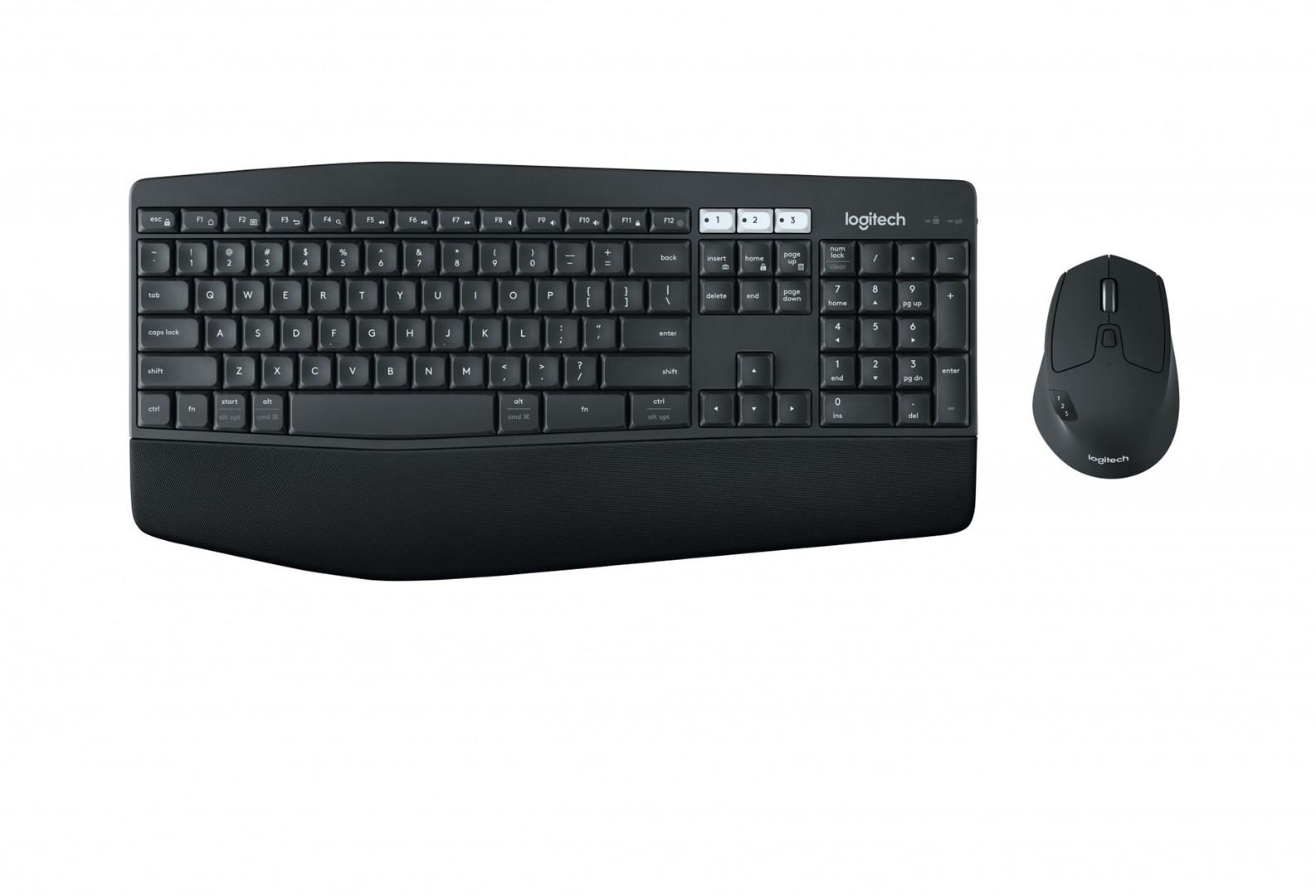 Trådløst tastatur og mus - Logitech MK850, RF + Bluetooth, QWERTY US International, sort billede