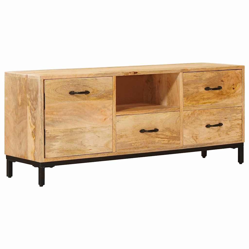 TV-bord med skuffer - brun mangotræ 110 × 30 × 46 cm