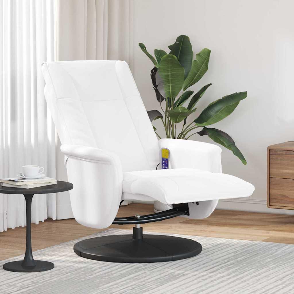 Massage LÃ¦nestol Hvid 71 x 90 x 105 cm PVC