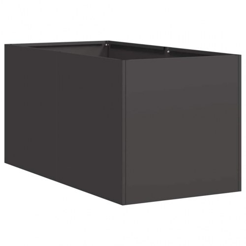 Plantekasse 40 × 80 × 40 cm i koldvalset stål - sort