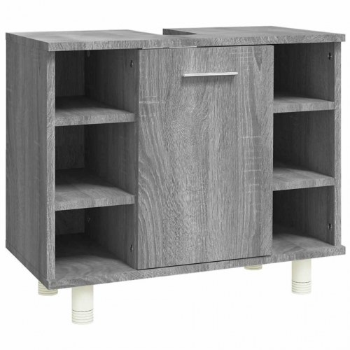 Badeværelsesskab 60 x 32 x 53,5 cm - grå sonoma-eg