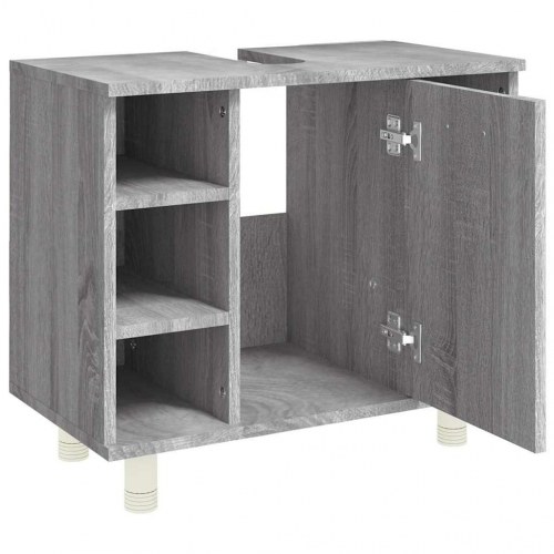 Badeværelsesskab 60 x 32 x 53,5 cm - grå sonoma-eg