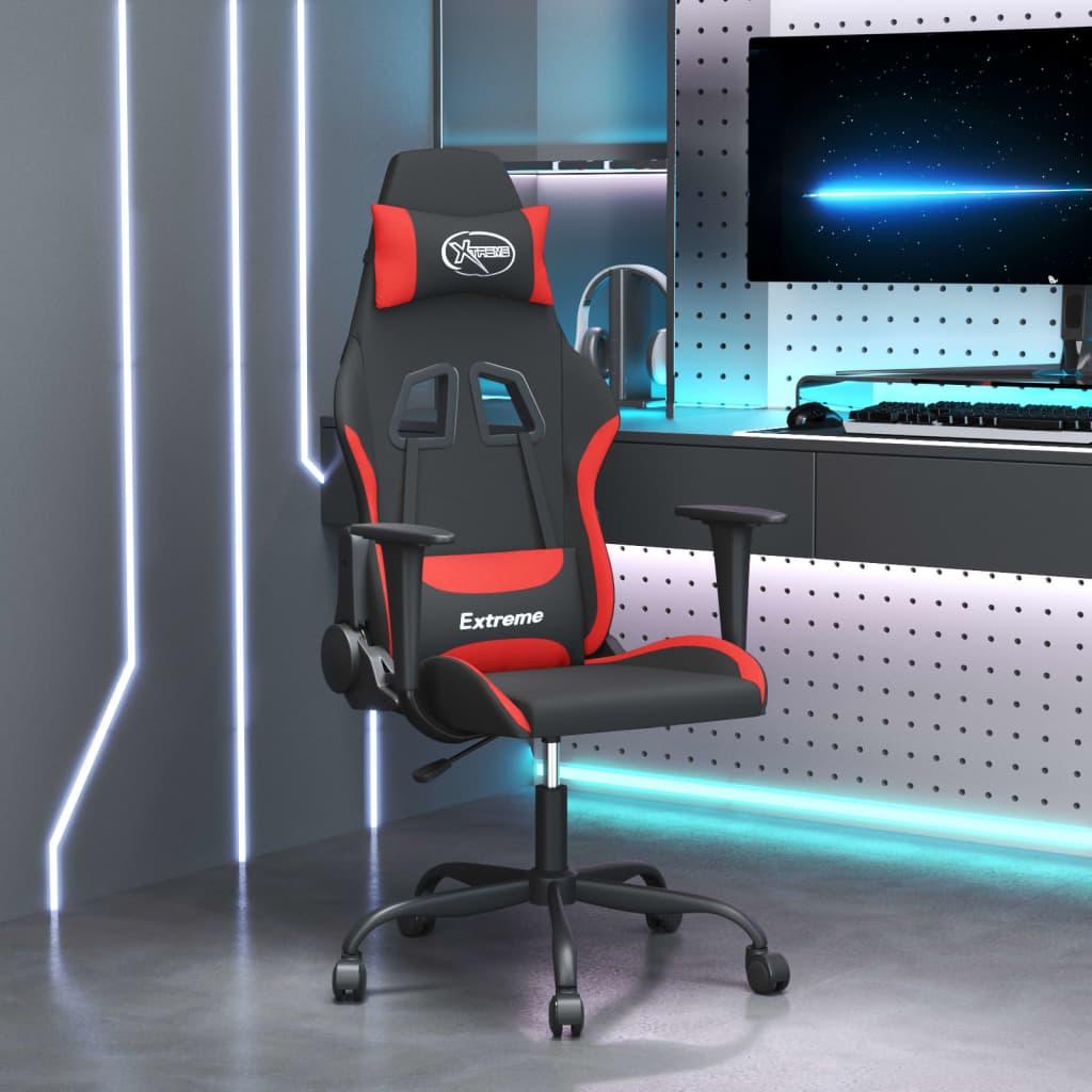 Gamingstol stof sort og rÃ¸d