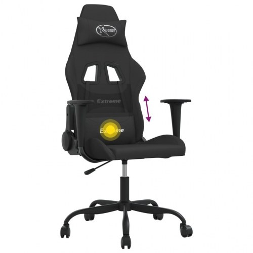 Gamingstol med massagefunktion stof sort
