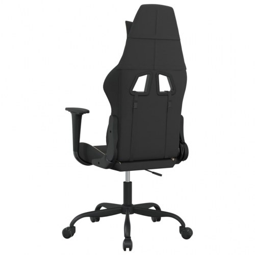 Gamingstol med massagefunktion i stof - sort/creme